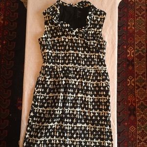 Cowl neck straight dress